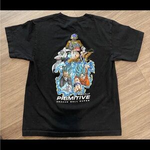 Youth Dragon Ball Z Shirt Black  Primitive Anime Skateboarding Shirt Medium